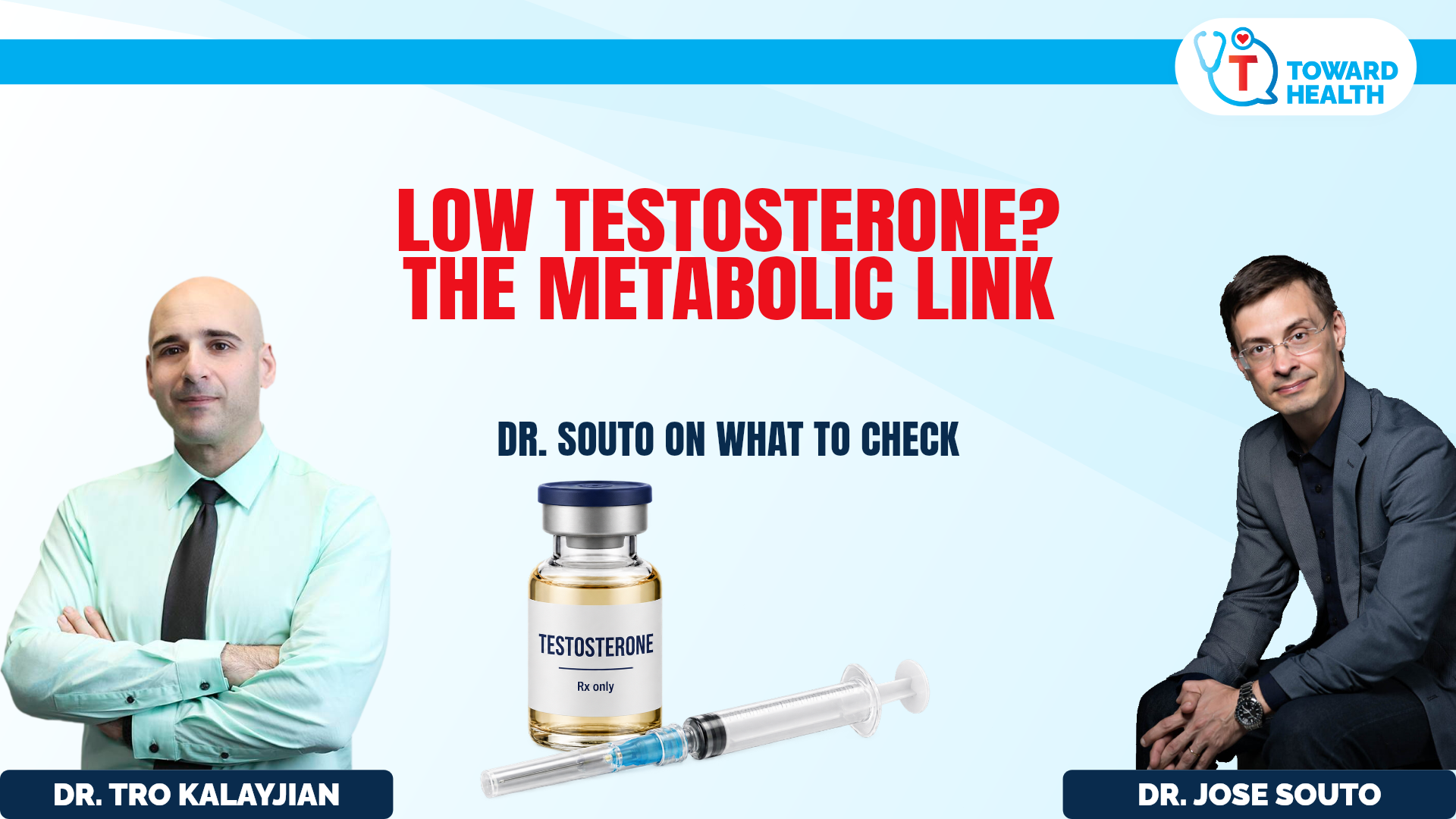 Dr. Tro Kalayjian and Dr. José Carlos Souto beside the question Low testosterone? The metabolic link.