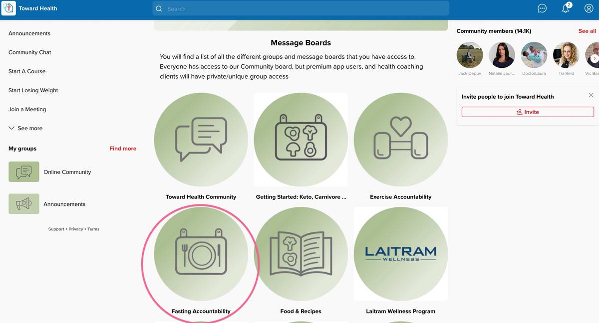 Image of a message board