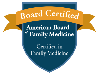 American Board of Family Medicine Board Certified badge