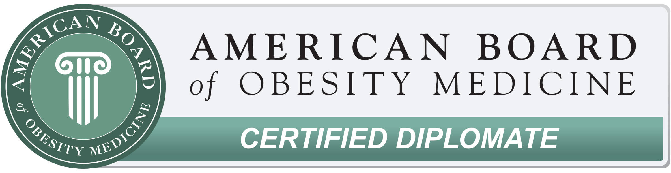 American Board of Obesity Medicine Diplomate badge